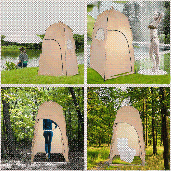 Essential camping gear: a portable privacy toilet tent, offering convenience and shelter.