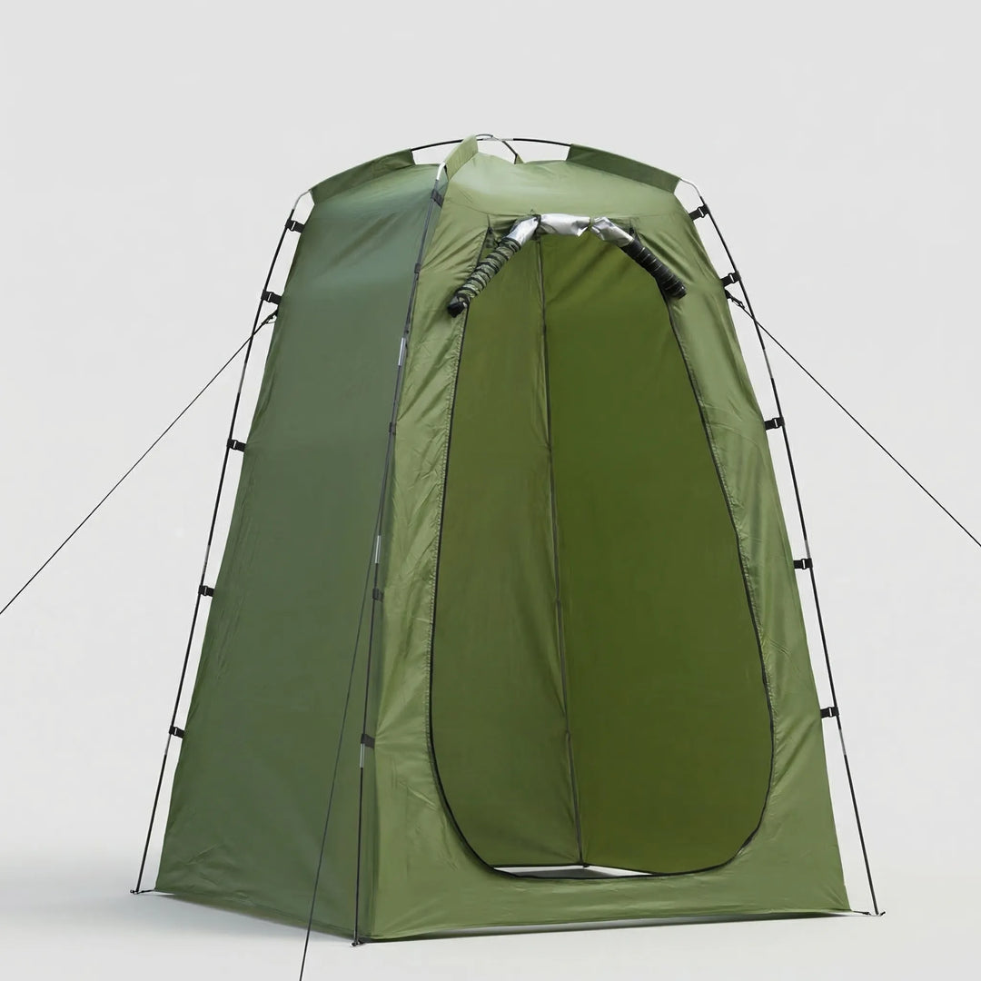 Unisex portable pop-up tent for privacy, perfect as a shower, changing, or toilet shelter for camping & festivals.