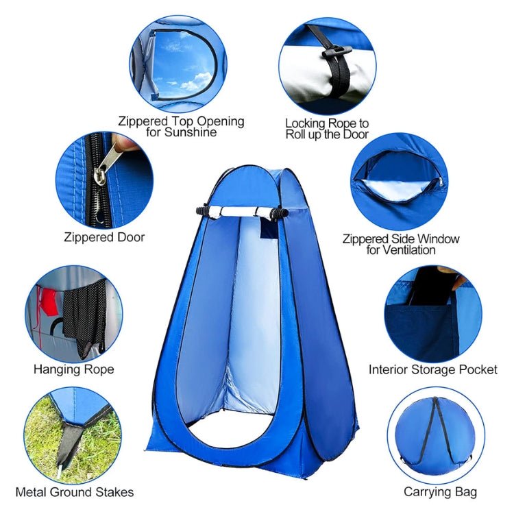 Compact portable pop-up tent for camping shelter, quick privacy solution