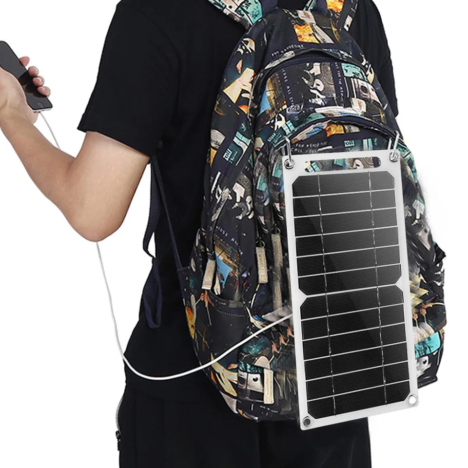 Lightweight monocrystalline solar panel, compact USB charger for travel and emergency power needs