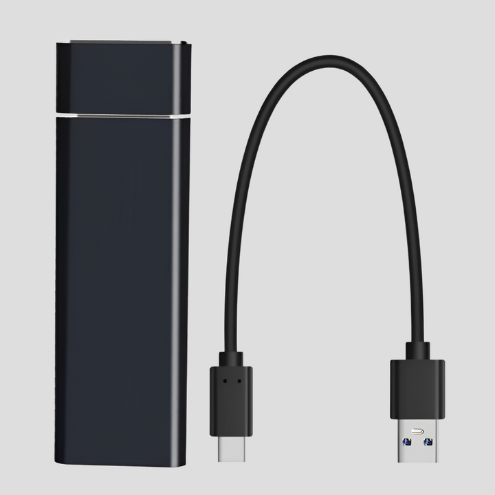 External solid state drive (SSD). Portable data storage for fast transfers & secure backups. A compact computer accessory.