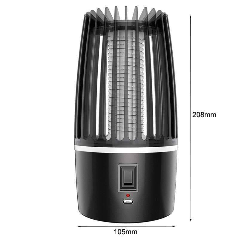 Portable mosquito zapper lamp, USB powered LED pest control for tents, camping, and backyard.