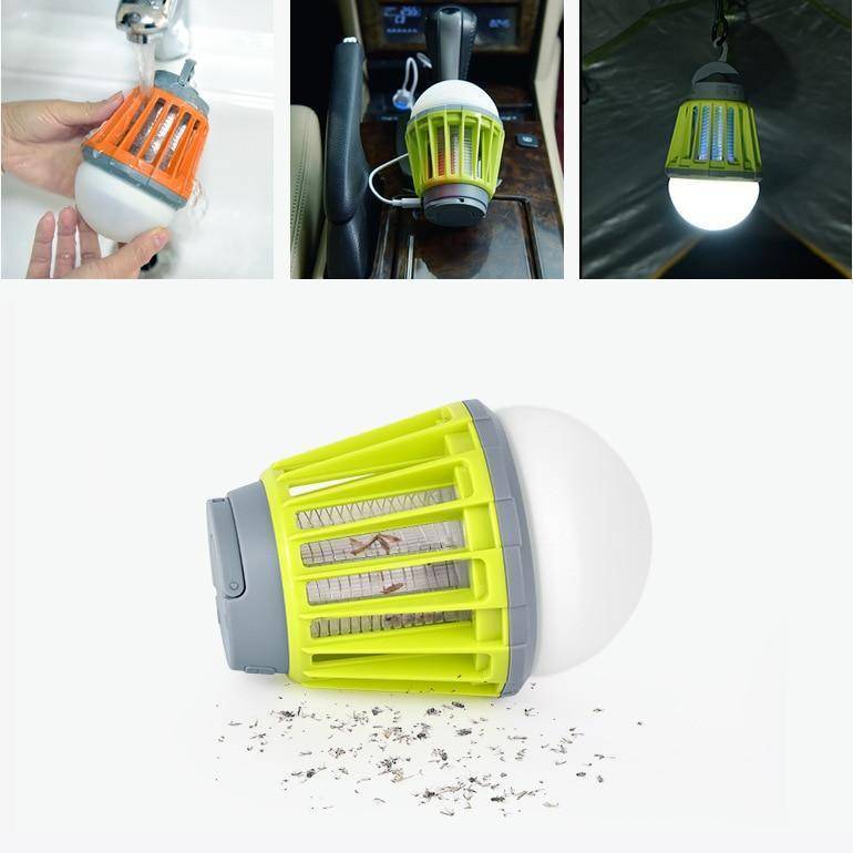 Rechargeable outdoor light: insect killer and portable lantern, ideal for hiking