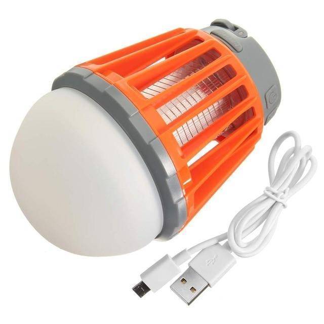 Camping accessory: rechargeable mosquito killer with bright LED light for nights
