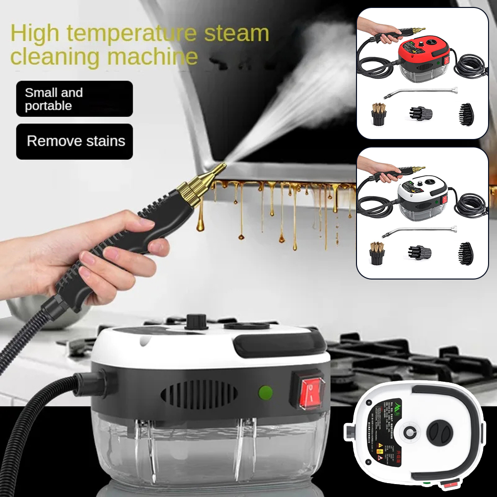 Versatile household steam machine with 6 adjustable settings for chemical-free deep cleaning.