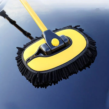 Adjustable, long handle car wash brush for professional auto care, detailing, and versatile home cleaning tasks.