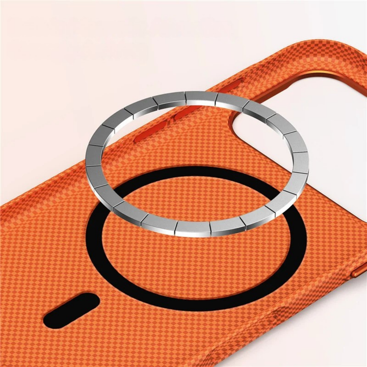 Blue protective MagSafe case for iPhone 15, featuring rugged design, camera guard, and comfortable grip.