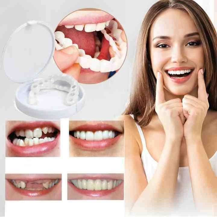 Protesi dentale unisex EasyClick per sorriso naturale, discreta ed elegante. Pronta all'uso, effetto realistico immediato.