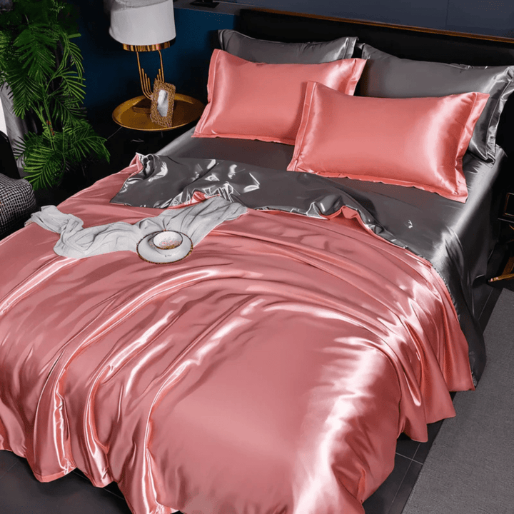 Easy care PURELISS polyester bedding set: wrinkle-resistant duvet cover, sheets, & pillowcases for ultimate convenience.