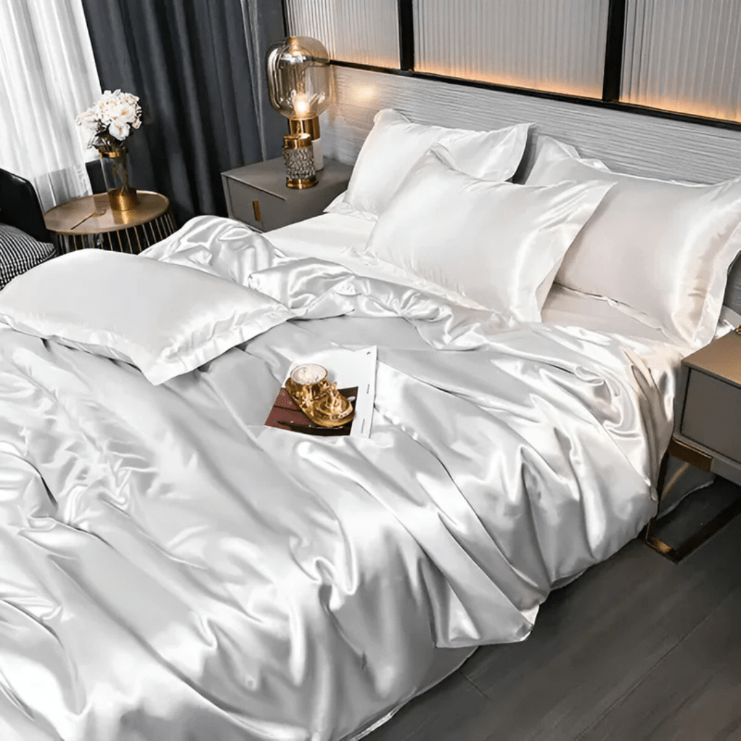 PURELISS Cozy Polyester Bedding Set in serene color, offering soft, comfortable, wrinkle-resistant sleep & easy care.