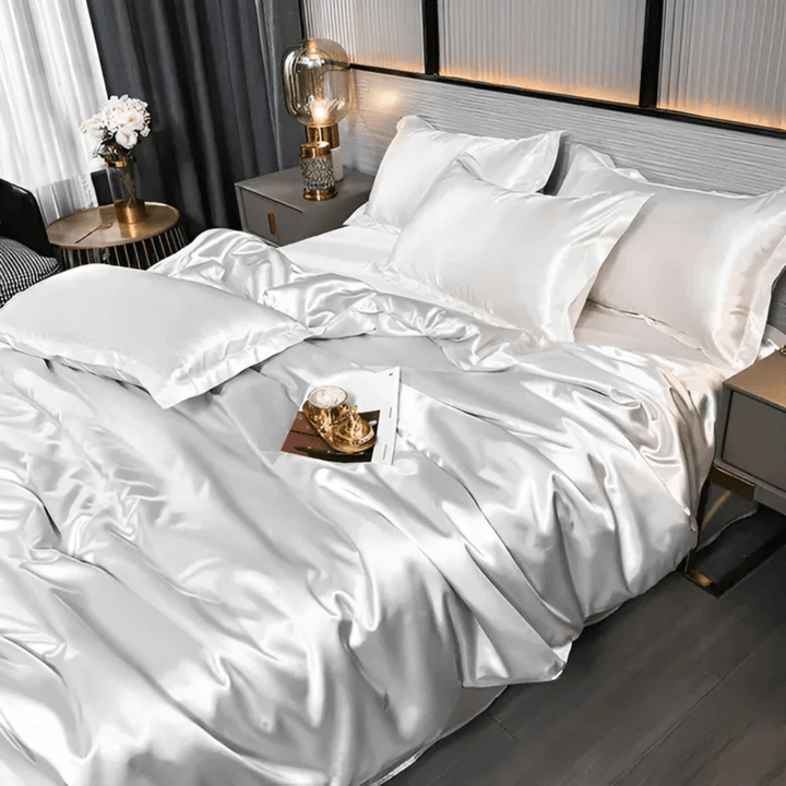 PURELISS Cozy Polyester Bedding Set in serene color, offering soft, comfortable, wrinkle-resistant sleep & easy care.