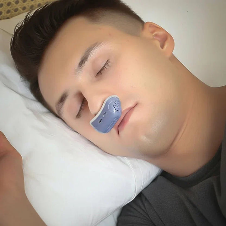 Quiet CPAP aid for snoring & sleep apnea, offering comfortable respiratory support for restful nights.