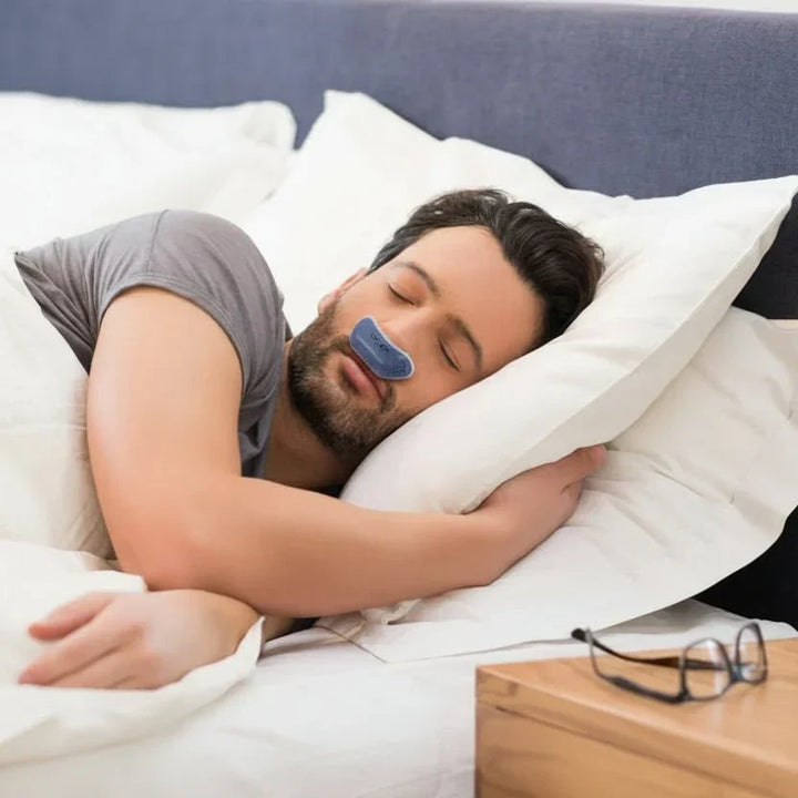 Compact, portable quiet CPAP aid for sleep apnea & snoring solution, designed for easy travel & use.