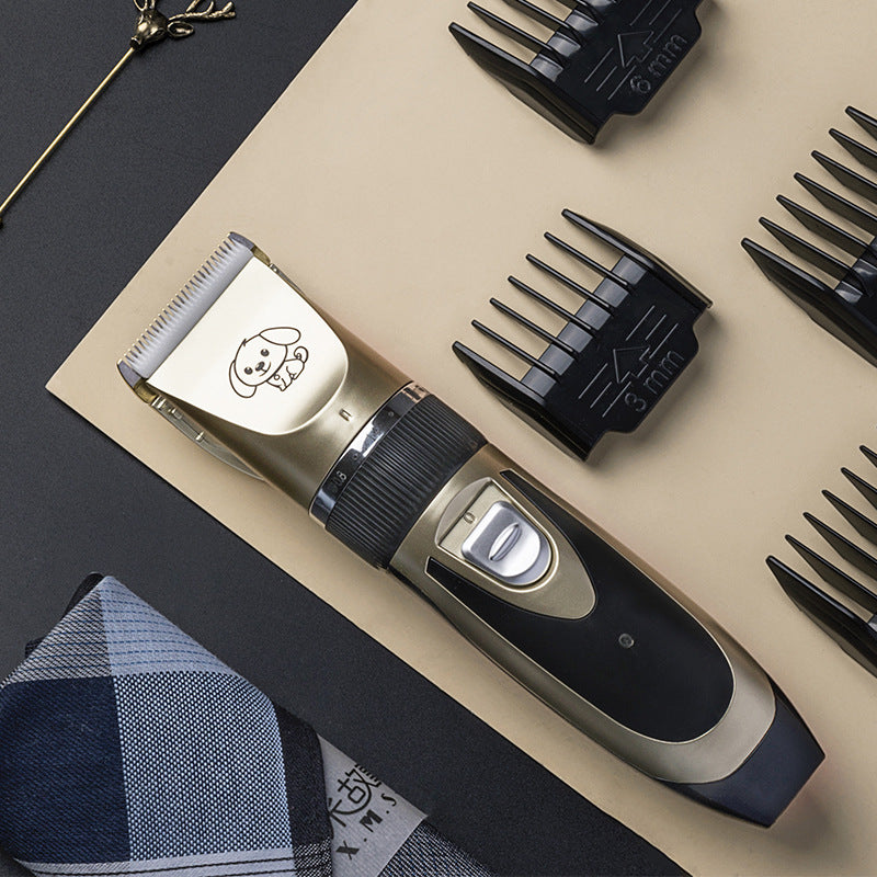 Rechargeable cordless dog grooming clippers. Low noise pet fur trimmer for calm, precision care at home.