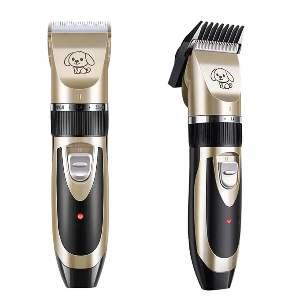 Quiet dog fur trimmer, ideal for sensitive pets. Cordless, low noise clippers for gentle home grooming.