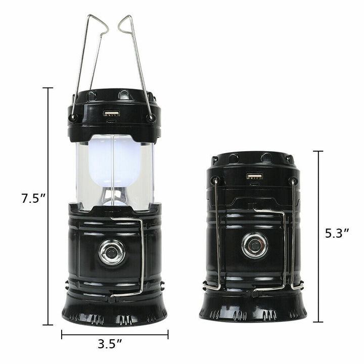 Survival LED lantern, rechargeable and collapsible, essential for emergencies