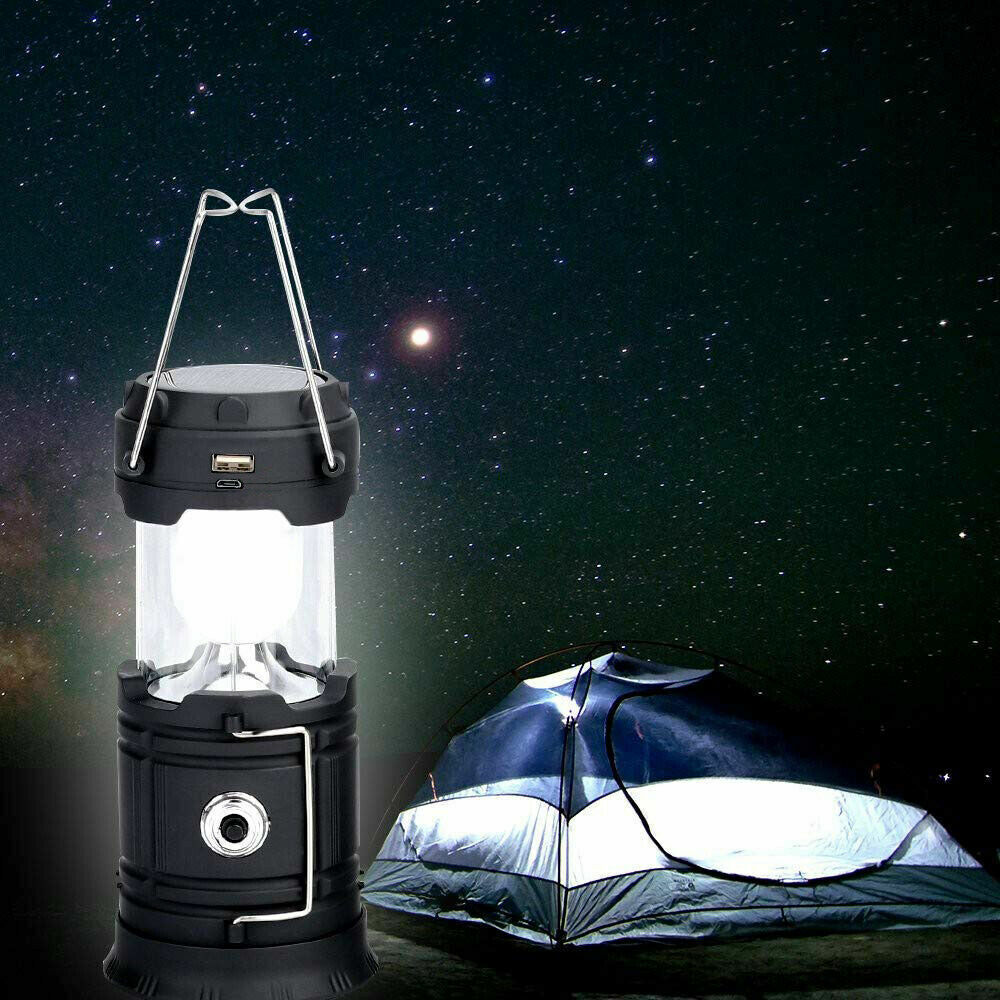 Rechargeable LED lantern, compact and collapsible for easy carry camping