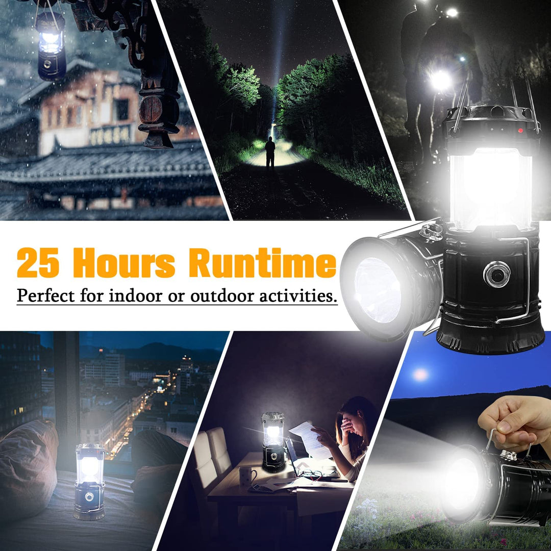 Bright collapsible LED camping lantern, powerful light for any adventure