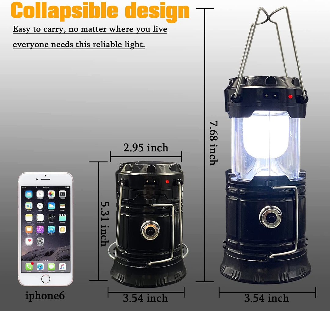 Collapsible camping LED lantern, essential gear for nighttime outdoor