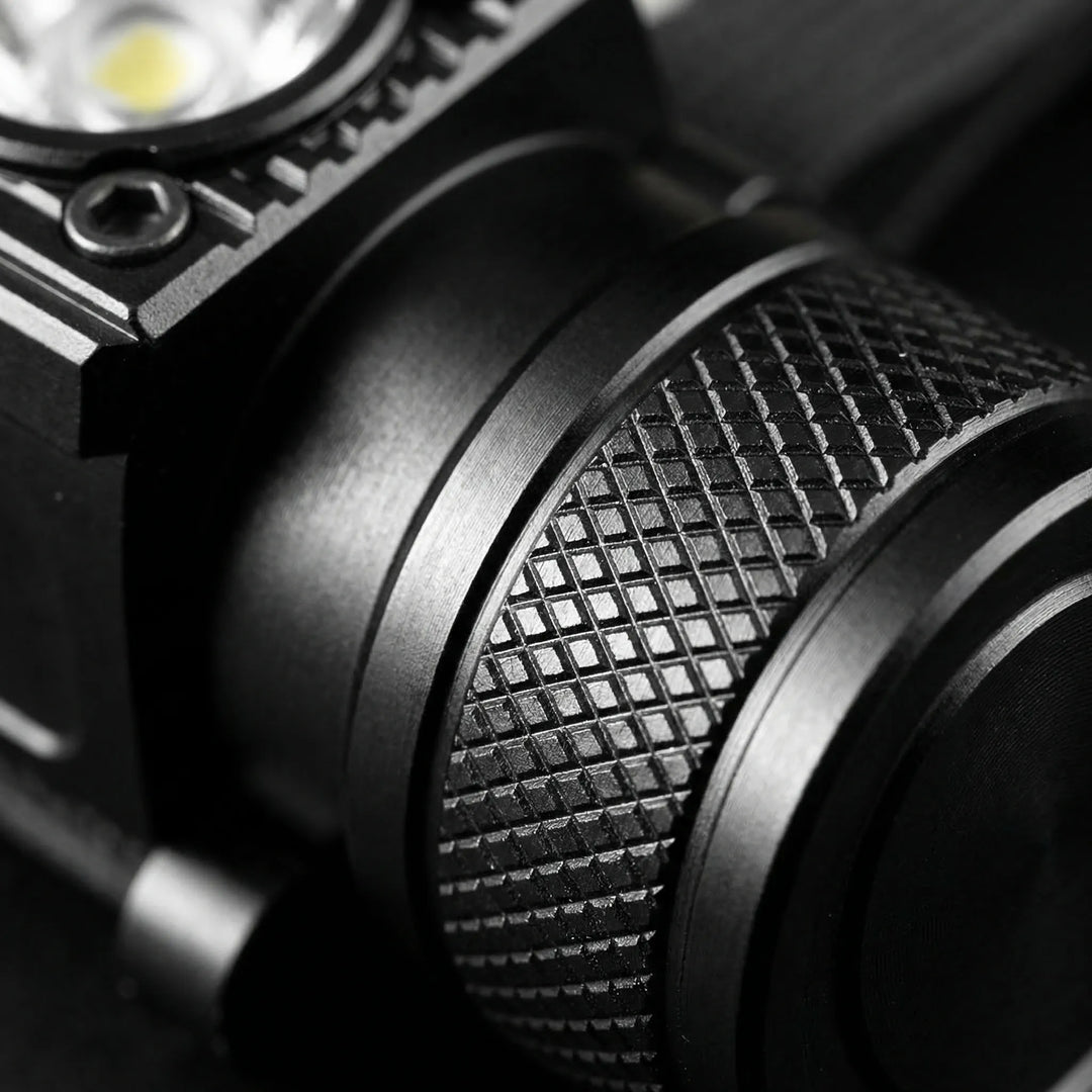 Dual-LED rechargeable headlamp for camping & adventure; bright, hands-free, perfect for trails.