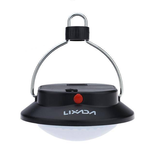Portable LED camping lantern, rechargeable, with frosted lampshade for soft, even light distribution