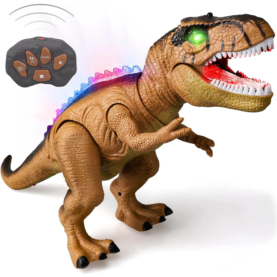 Action-packed walking and roaring remote control T-Rex dinosaur toy, a thrilling gift for boys and girls.