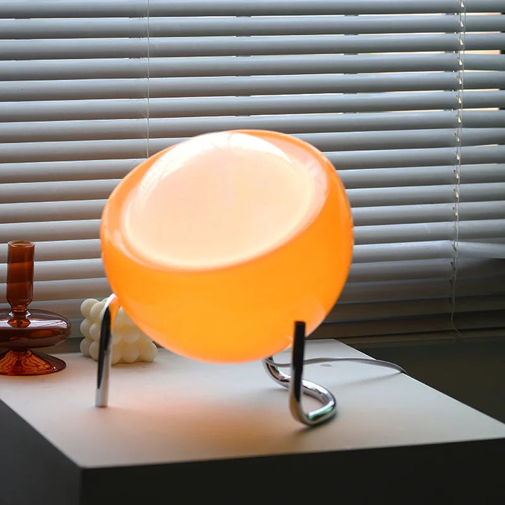 Decorative Retro Glass Orb Lamp, Nordic style ambient LED light, great home accent for any room.