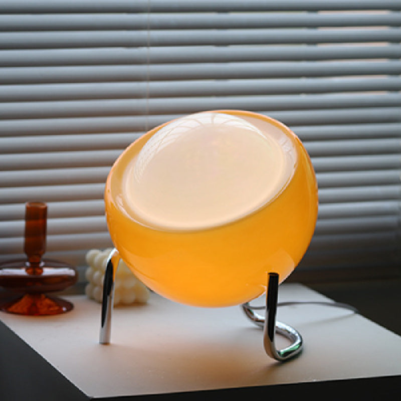 Stylish retro glass table lamp, a Nordic lighting piece for modern home decor, provides soft light.