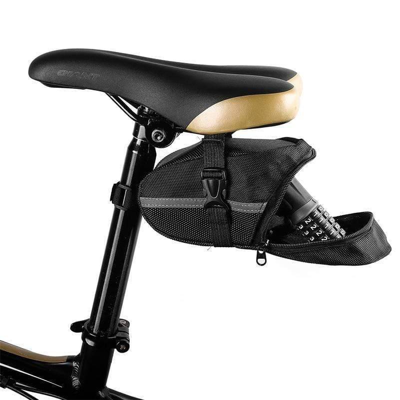 Bicycle security chain lock, heavy-duty and durable, securing a bike wheel.