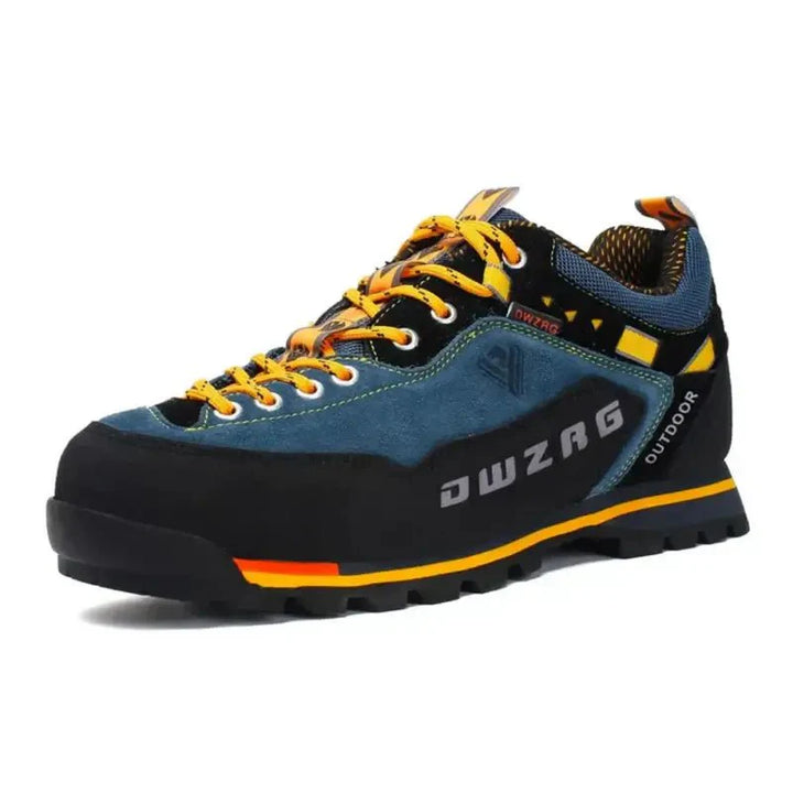 Durable men's hiking footwear, waterproof and rugged for all-weather trail shoes.
