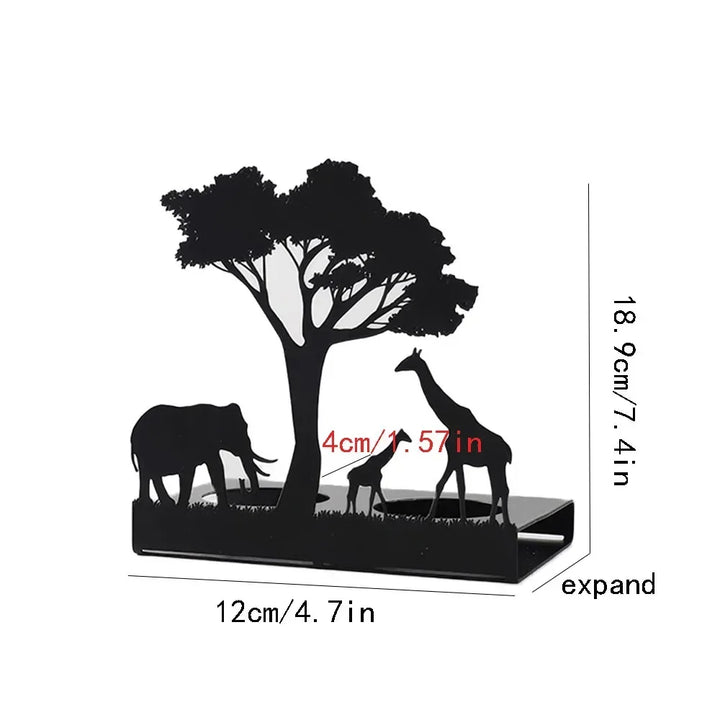 Wildlife-inspired safari silhouette candle holders, perfect home decor or gift.