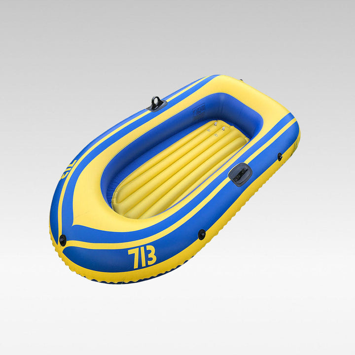 SafeFloat inflatable boat set for water adventures, durable PVC, ideal for boating and fishing