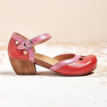 "Sandali eleganti donna Sofia, design raffinato, vista laterale, materiali alta qualità, comfort eccezionale, colore beige."