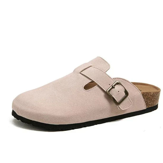 "Sandali unisex in pelle di lusso, design sofisticato, suola ergonomica, cinturino regolabile, vari colori disponibili."