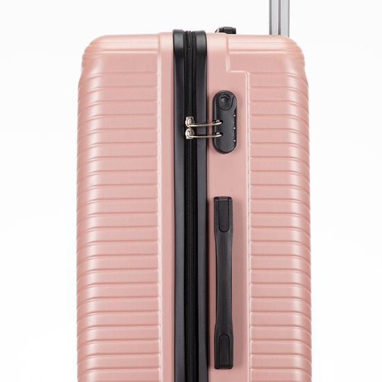Secure Santorini 2-piece hardshell luggage set. Features integrated TSA locks for worry-free, flexible journeys.