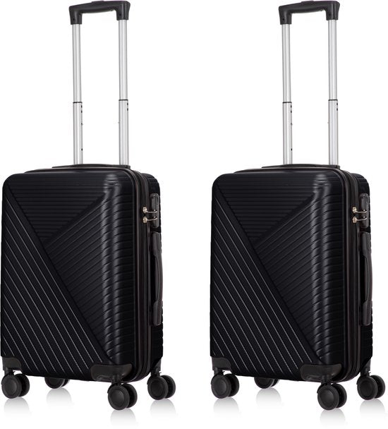 Santorini 2-piece hardshell suitcase set. Durable & secure for vacation journey essentials. Spinner wheels.
