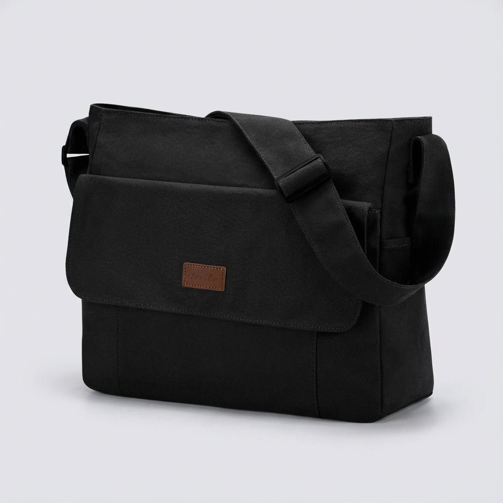 Durable, water-resistant Satchelix laptop shoulder bag, lightweight & comfortable for everyday carry.
