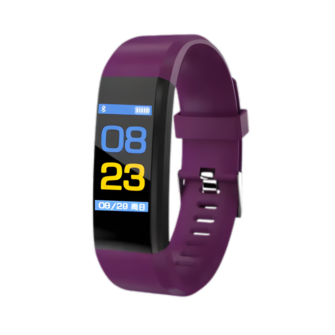 Senior smartwatch monitoring blood pressure. Essential health tracker & fitness monitor for elderly.