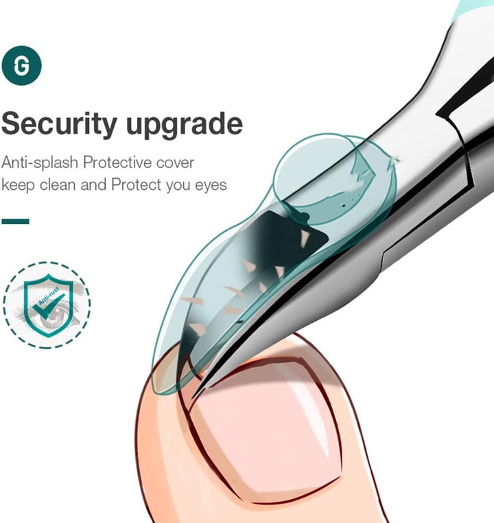 Stainless steel toenail clipper, ideal for thick nails & ingrown nails; durable foot care & grooming tool.