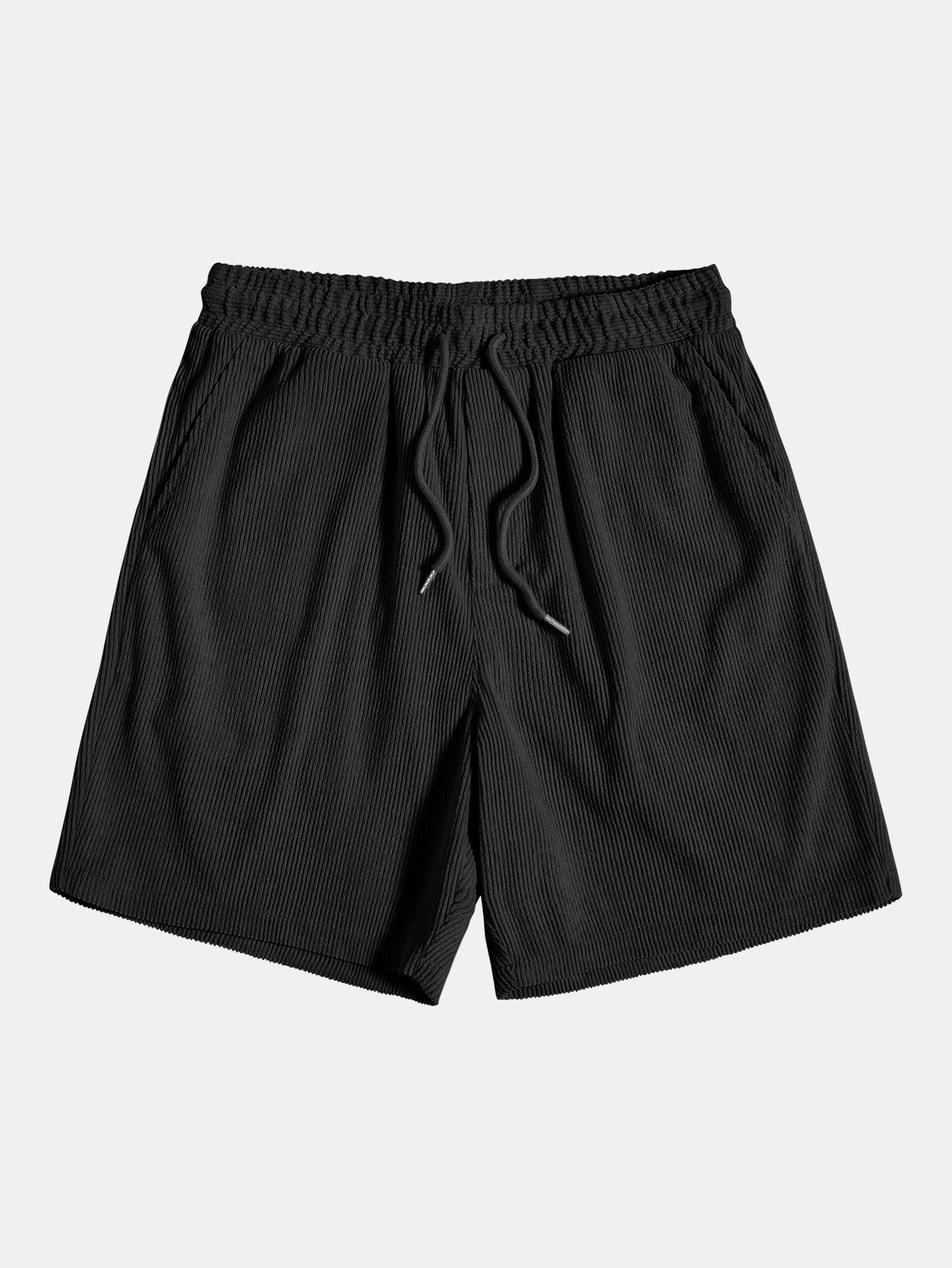 "Set estivo uomo velluto a coste, maglietta grigia a maniche corte e pantaloncini coordinati, elegante e casual"