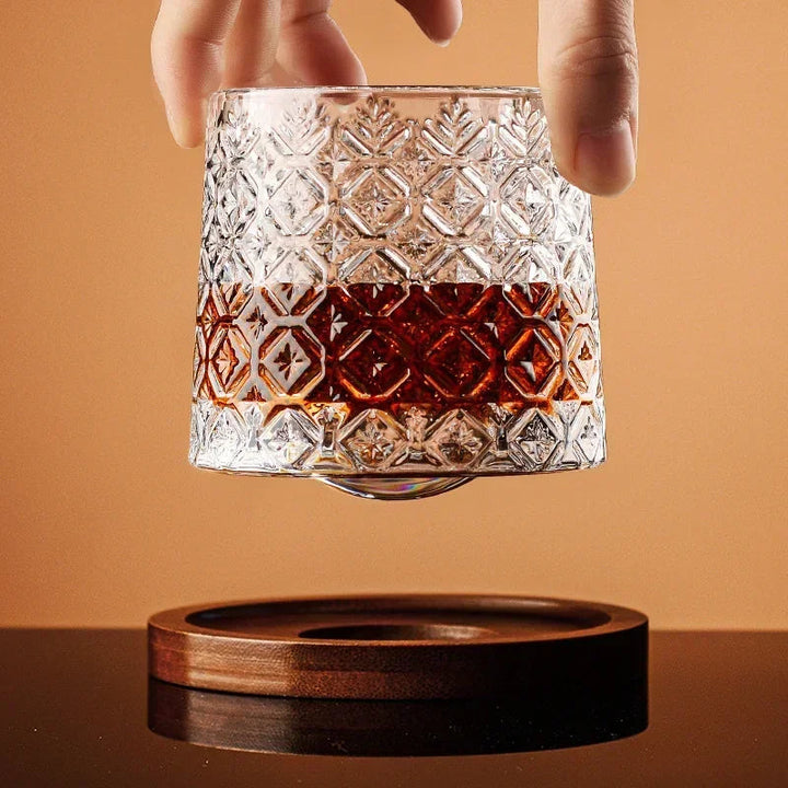 Luxury crystal whiskey glass set of 3, ideal for enjoying bourbon, scotch, or other spirits. Elegant home bar gift.