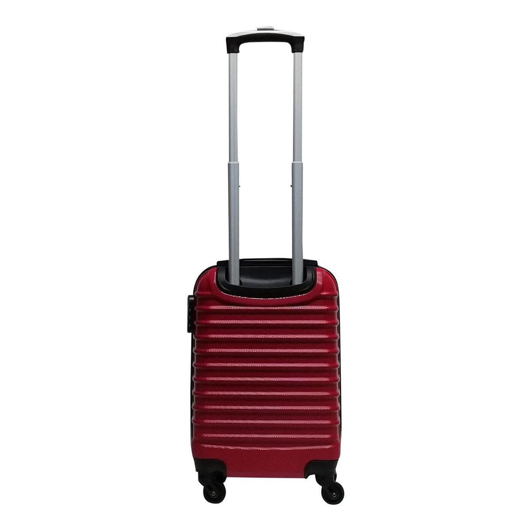 Siena Rosso stylish 2-piece hard shell luggage set with smooth spinner wheels for easy navigation.