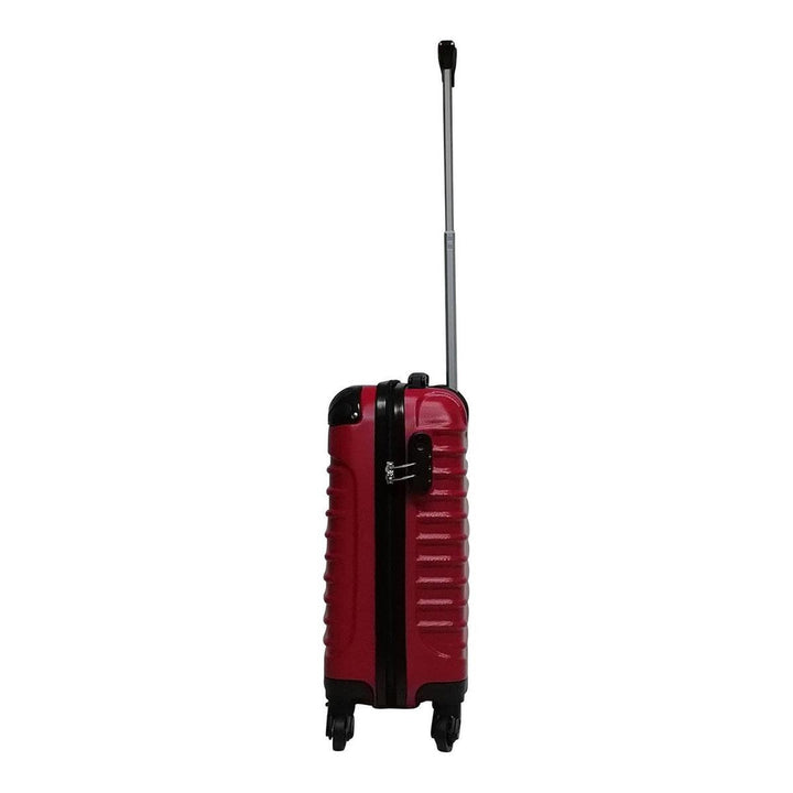 Travel in style with Siena Rosso red hard shell luggage set. 2-piece suitcase combo with spinner wheels.
