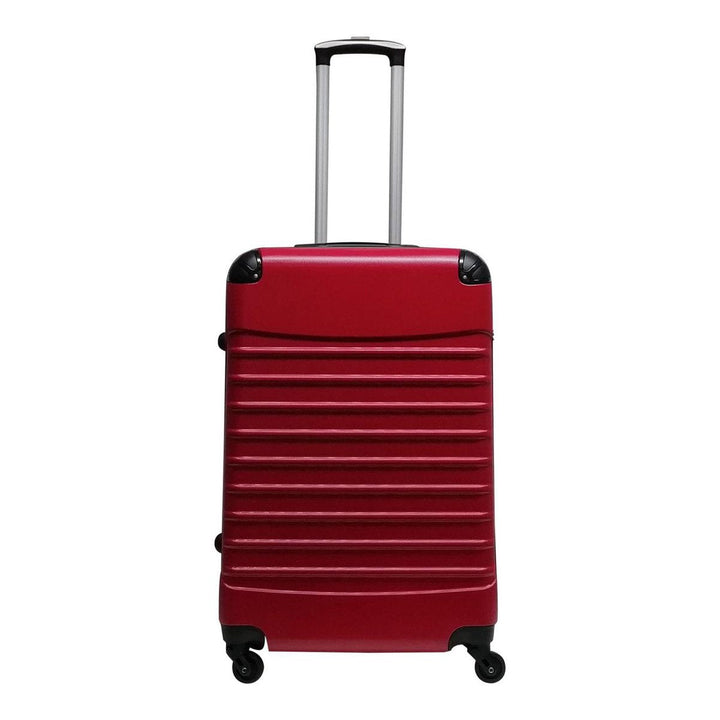 Durable Siena Rosso 2-piece hard shell luggage set. Stylish red suitcases with robust design.