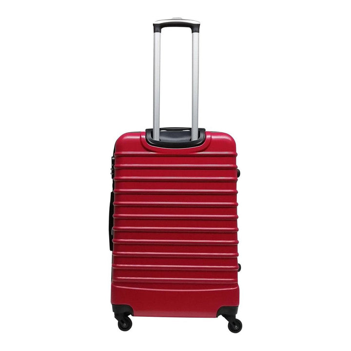 Effortless travel with Siena Rosso 2-piece red hard shell luggage set. Spinner wheels & secure design.