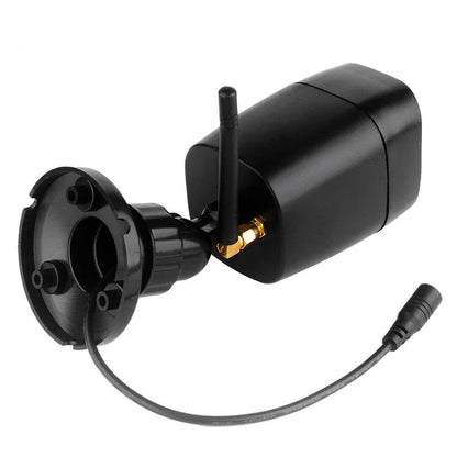 "Sistema di sicurezza wireless con telecamere visionabili, resistenti e adatte a uso esterno, offre monitoraggio notturno."