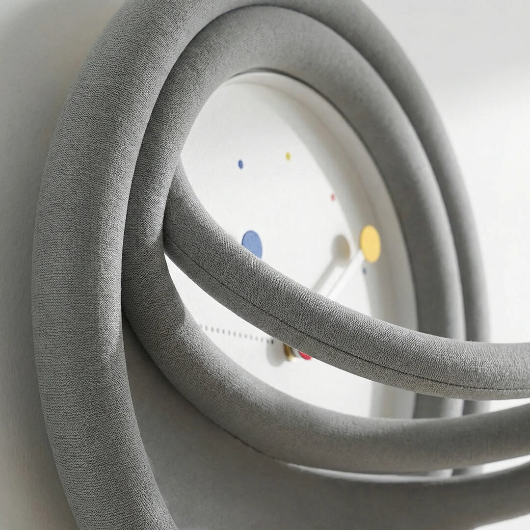 Modern silent pendulum wall clock, minimalist design perfect for living room or office decor.