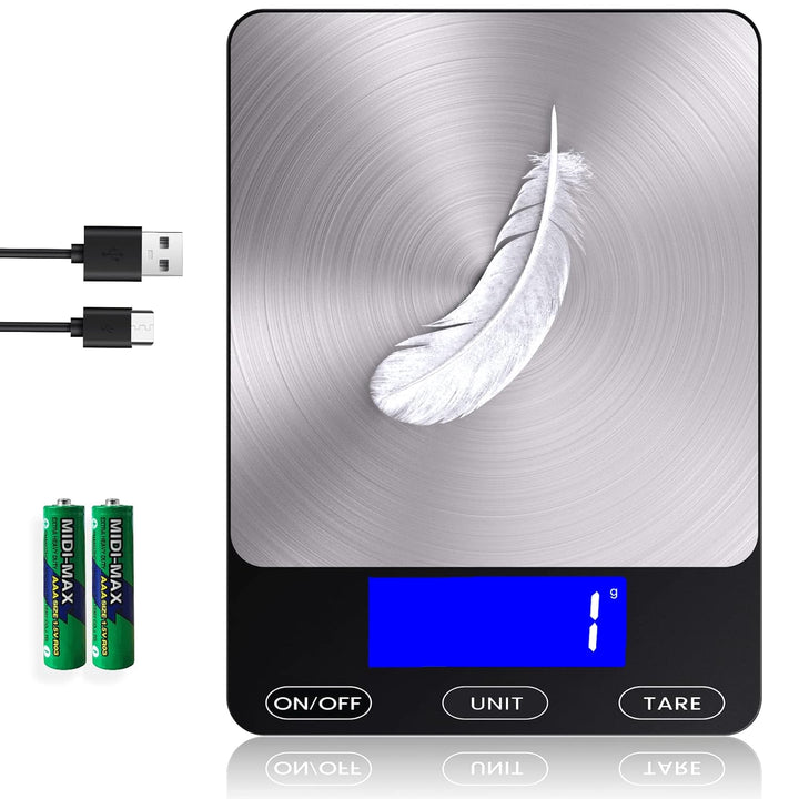 Reliable digital precision scale for kitchen use, weighing ingredients accurately for gourmet cooking & baking.