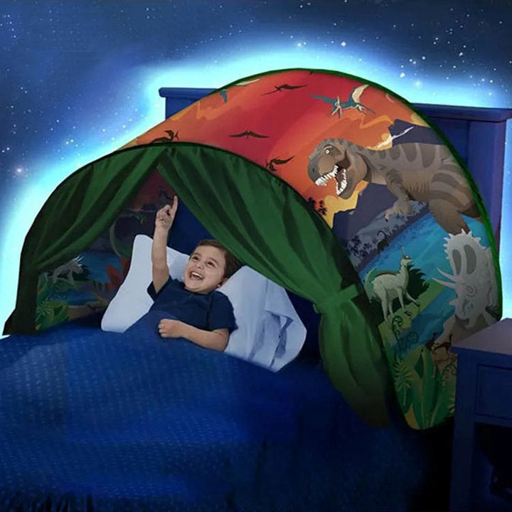 Kids SleepyStar bed tent with unicorn design, perfect for children's bedroom decor and cozy imaginative play.
