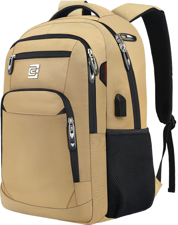 Slim unisex anti-theft backpack with USB charging port, perfect for daily carry & travel.